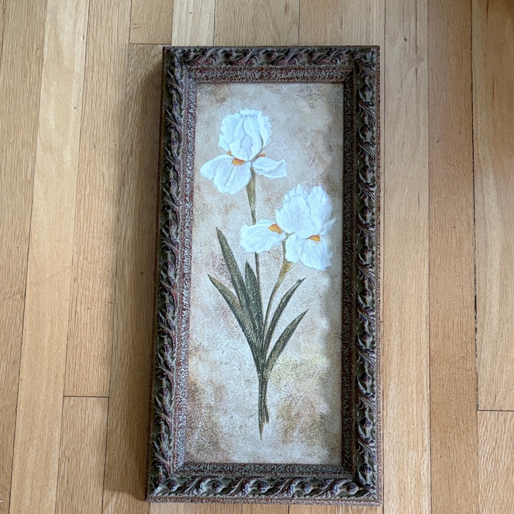 Decorative frame with White Irises